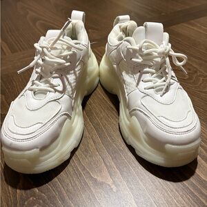 Berness White Chunky Sneakers